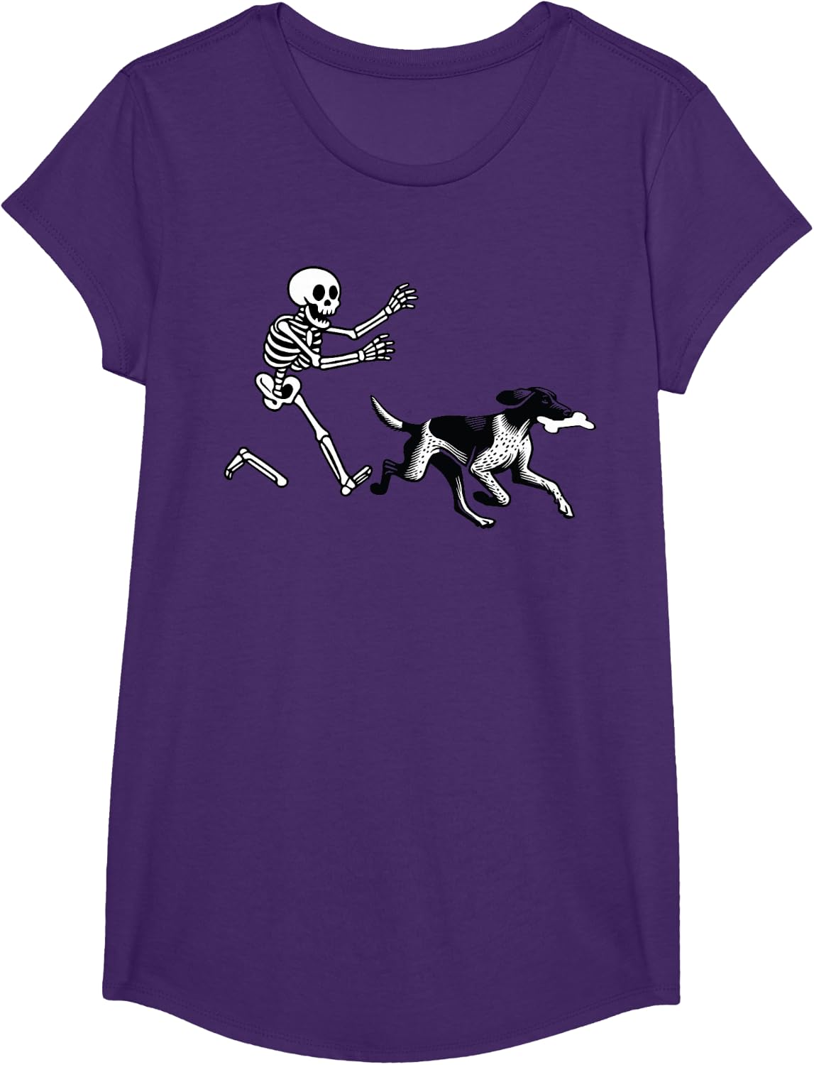 German Shorthaired Pointer Running Skeleton Halloween T-Shirt