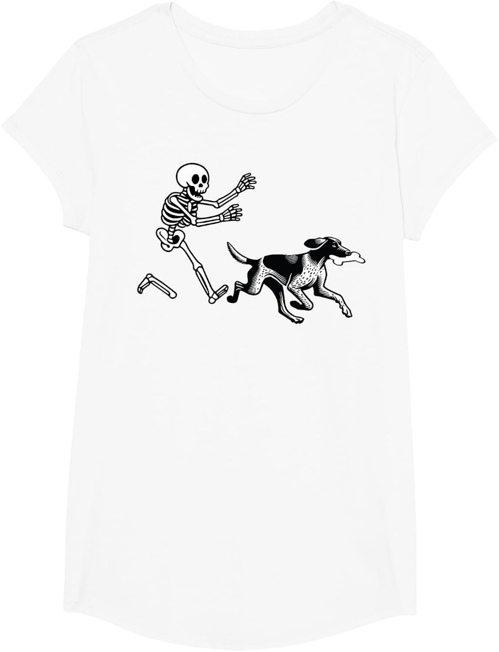 German Shorthaired Pointer Running Skeleton Halloween T-Shirt