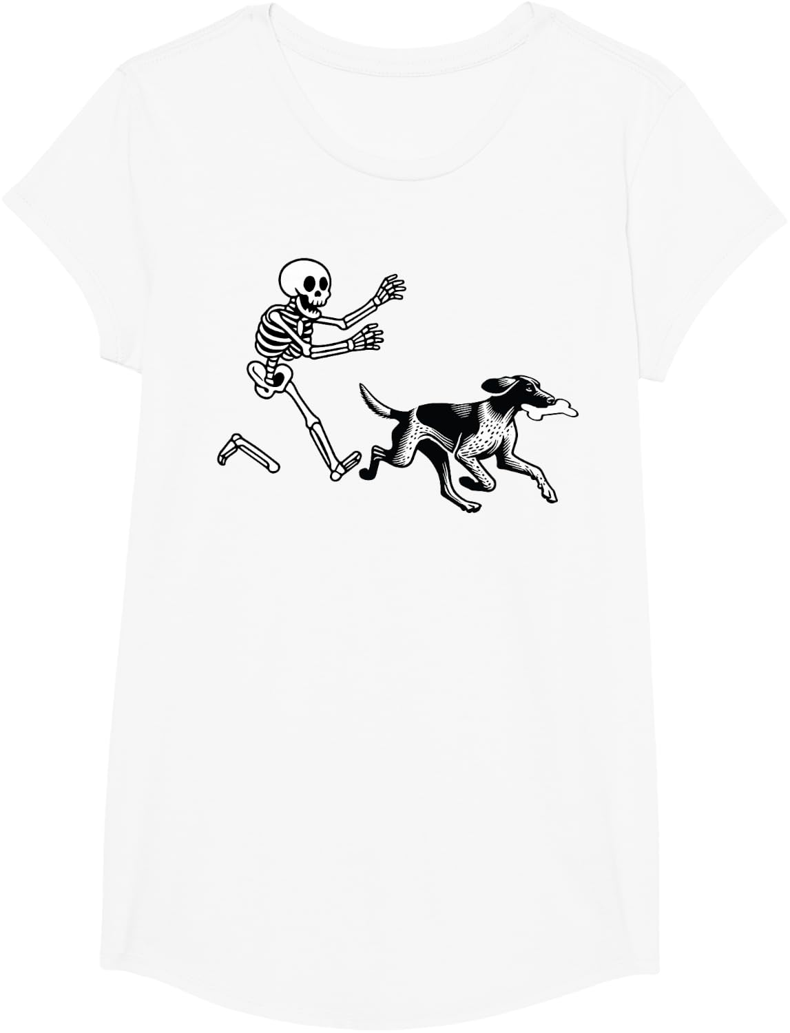 German Shorthaired Pointer Running Skeleton Halloween T-Shirt
