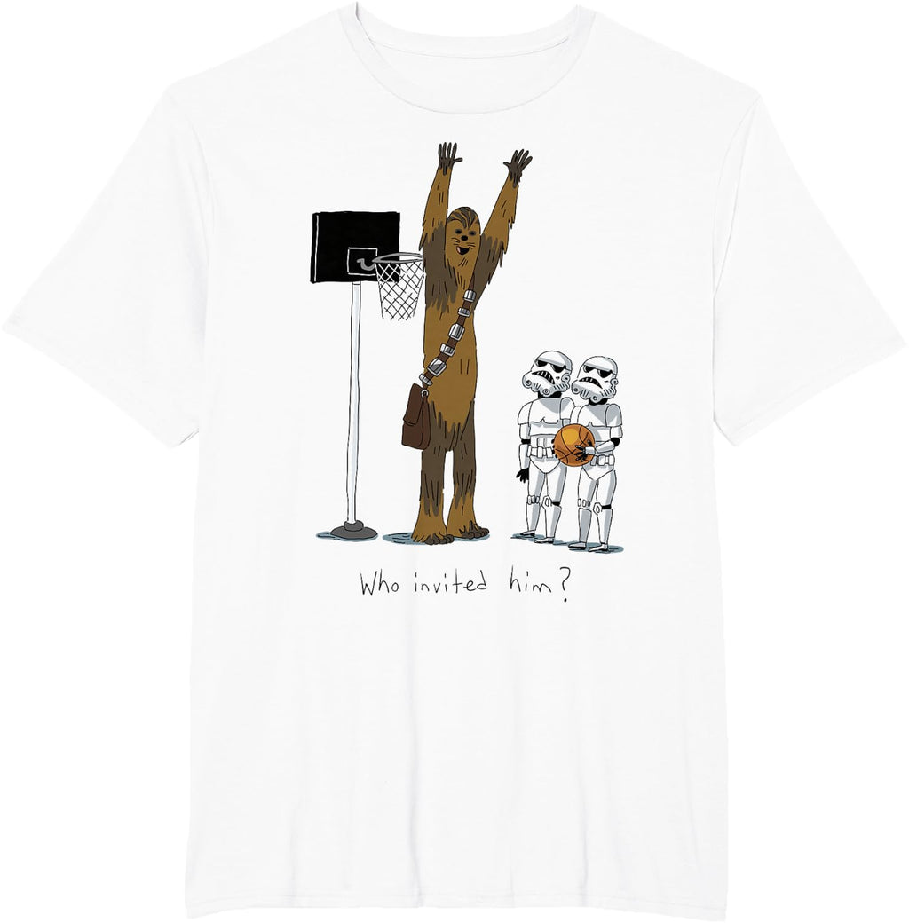Star Wars Chewbacca Basketball Who Invited Him Disney+ T-Shirt