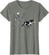 German Shorthaired Pointer Running Skeleton Halloween T-Shirt
