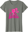 Barbie Black Heart Logo Crew Neck T-Shirt - Classic Fit, Short Sleeve, Cotton-Polyester Blend