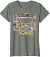 Super Mario Periodic Table Of Characters Graphic T-Shirt