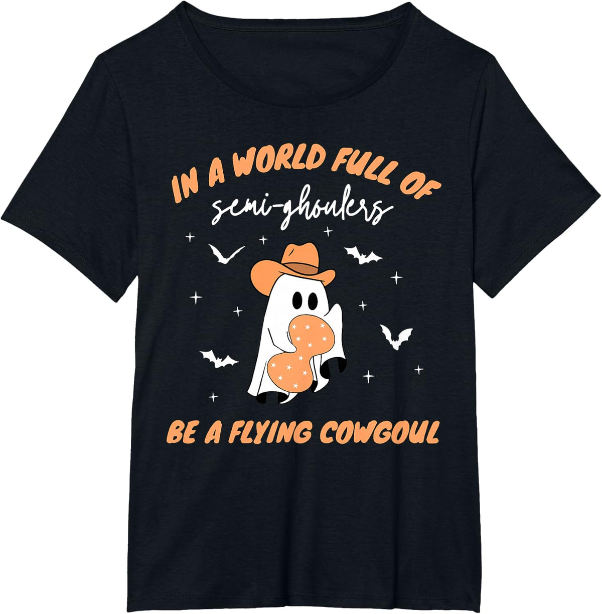 Labor and Delivery Nurse Halloween Ghost Flying Cowgirl Fall T-Shirt