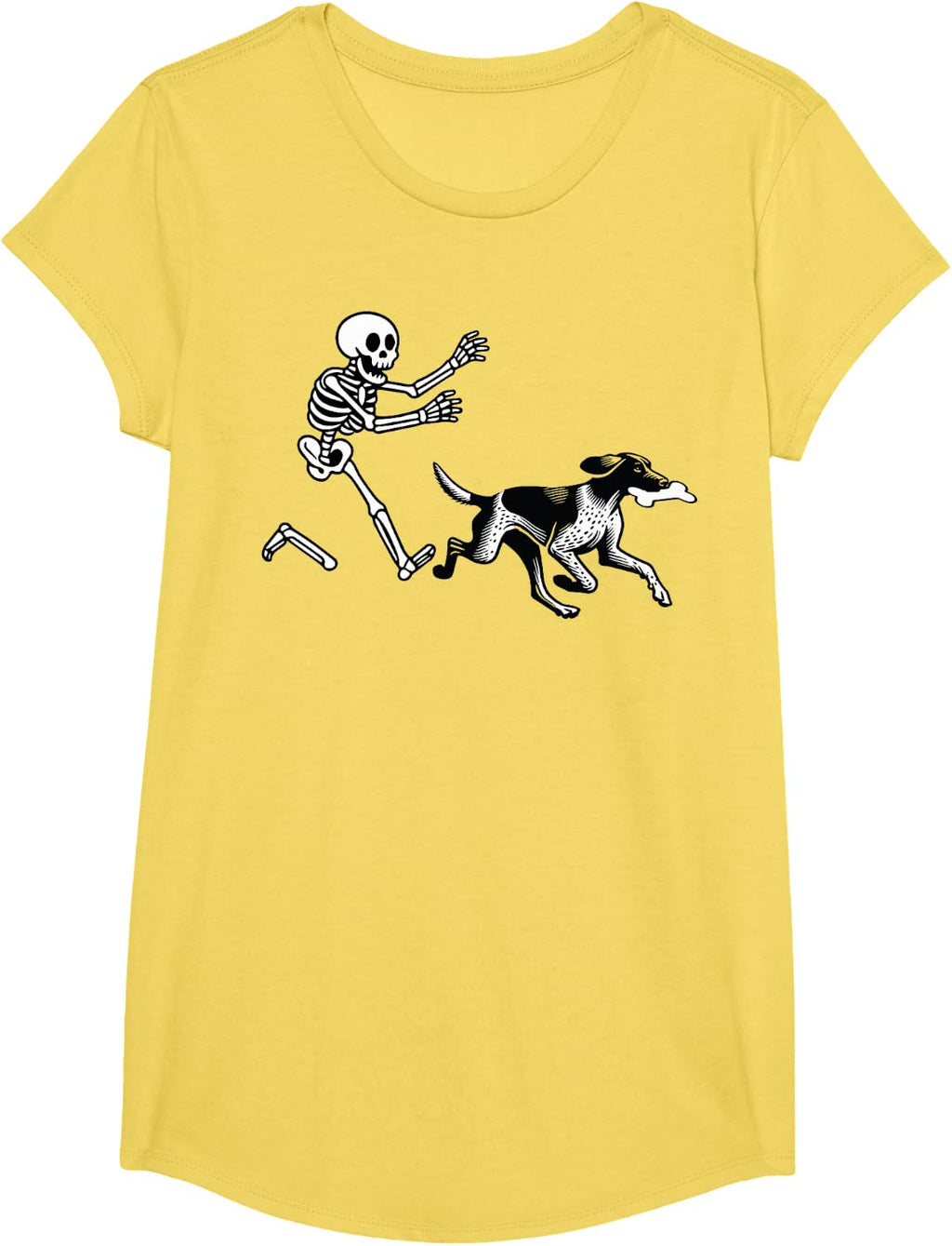 German Shorthaired Pointer Running Skeleton Halloween T-Shirt
