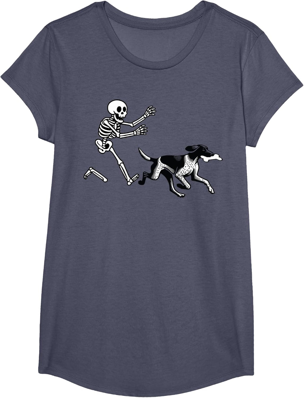 German Shorthaired Pointer Running Skeleton Halloween T-Shirt