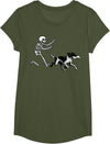 German Shorthaired Pointer Running Skeleton Halloween T-Shirt