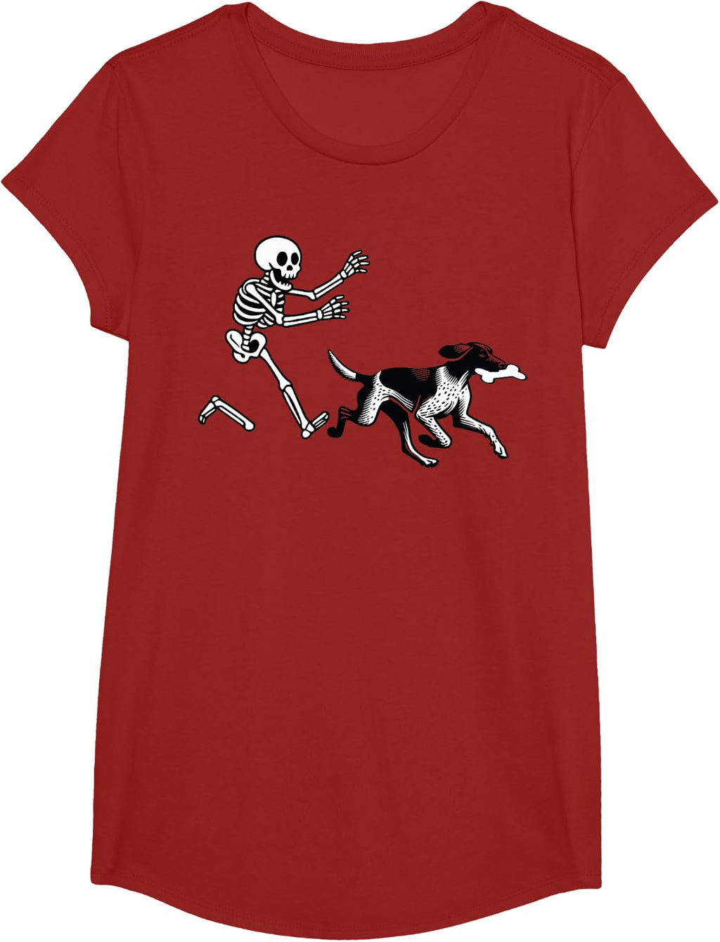 German Shorthaired Pointer Running Skeleton Halloween T-Shirt