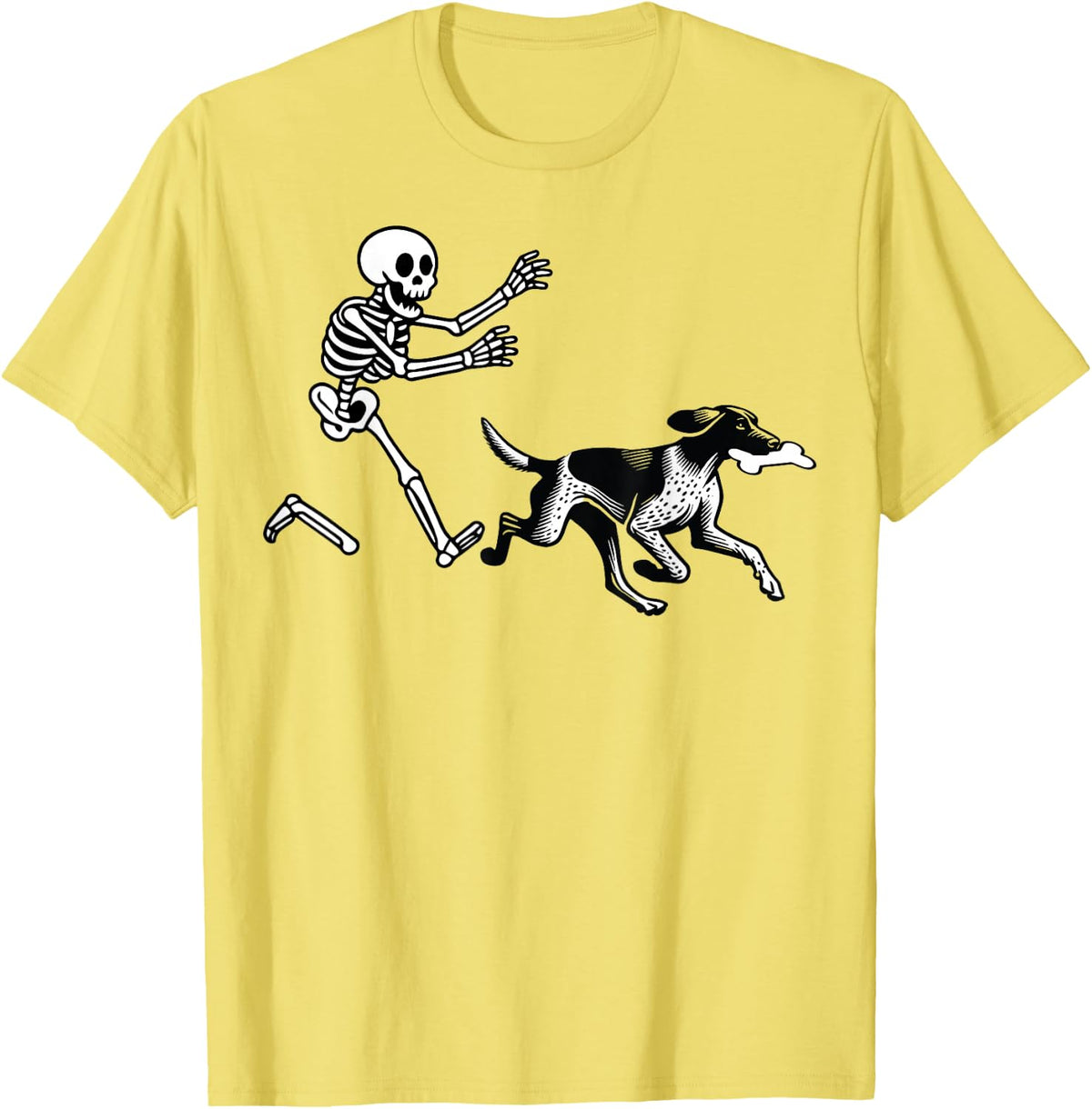 German Shorthaired Pointer Running Skeleton Halloween T-Shirt