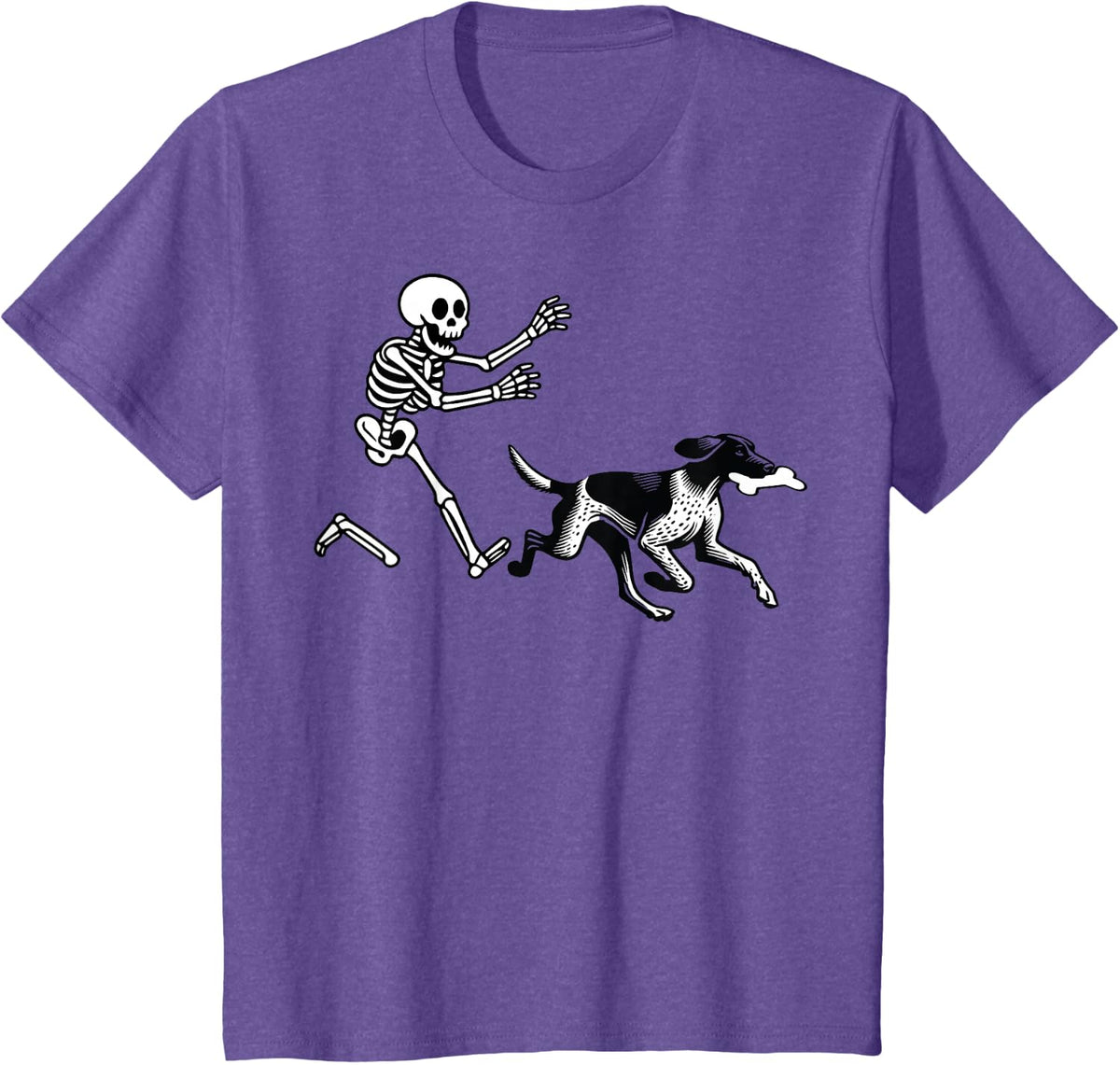 German Shorthaired Pointer Running Skeleton Halloween T-Shirt