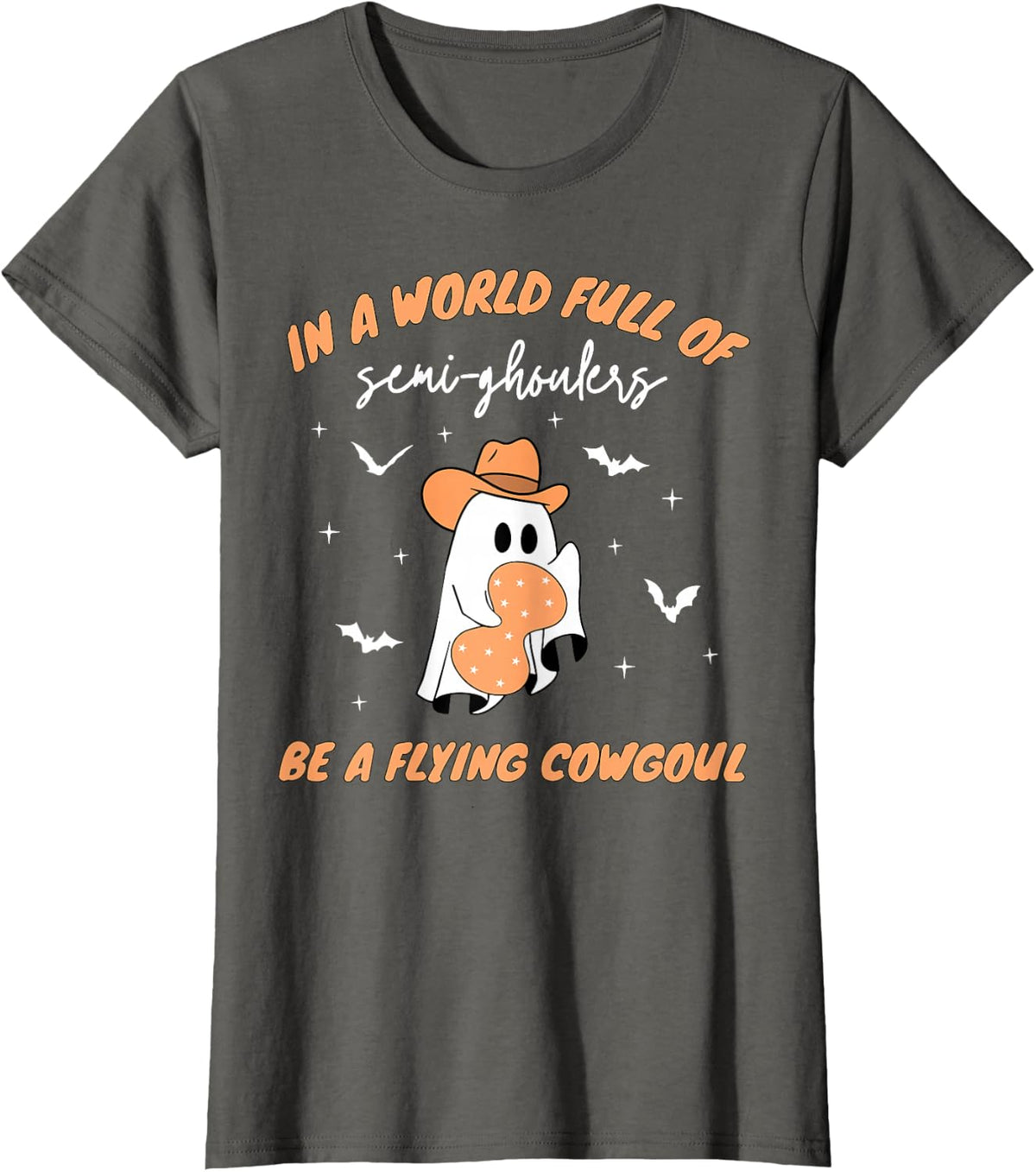 Labor and Delivery Nurse Halloween Ghost Flying Cowgirl Fall T-Shirt