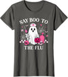 Say Boo to The Flu Funny Nurse Ghost Halloween Vaccine T-Shirt