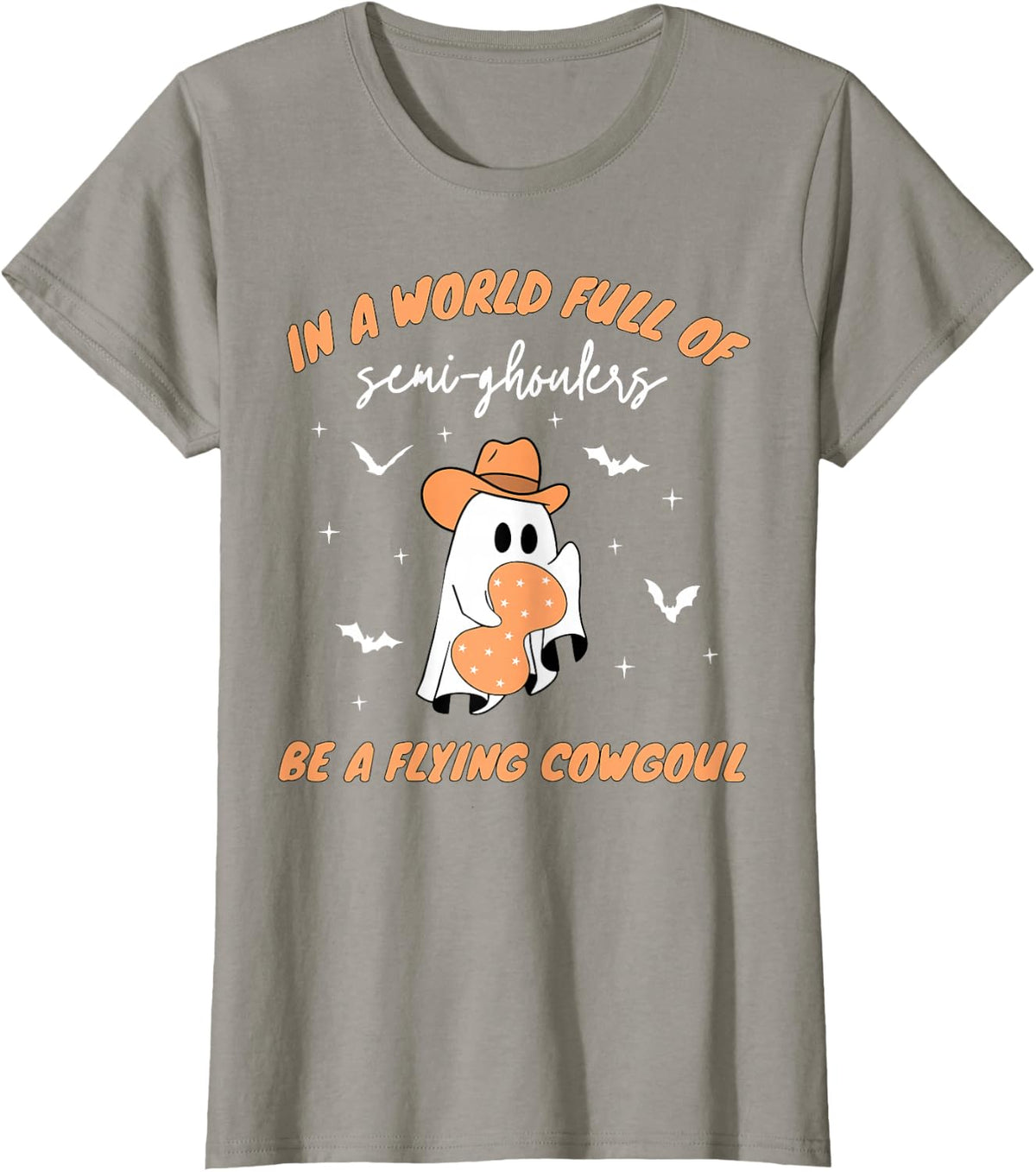 Labor and Delivery Nurse Halloween Ghost Flying Cowgirl Fall T-Shirt