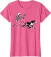 German Shorthaired Pointer Running Skeleton Halloween T-Shirt