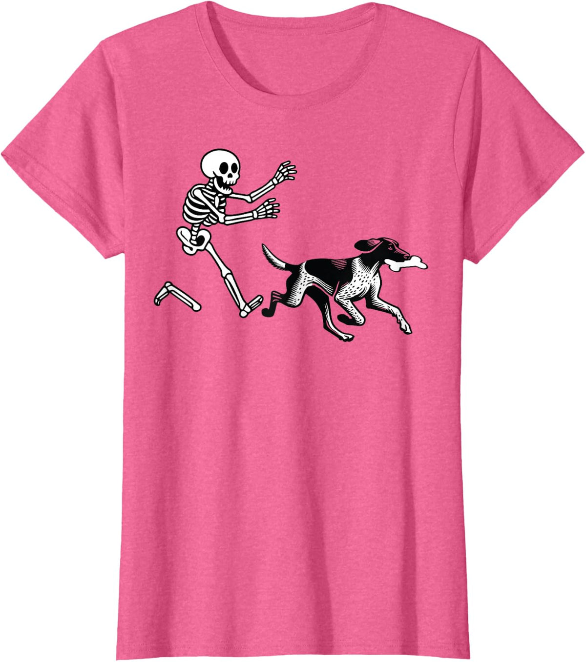 German Shorthaired Pointer Running Skeleton Halloween T-Shirt