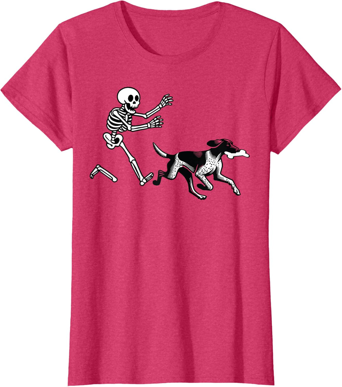 German Shorthaired Pointer Running Skeleton Halloween T-Shirt