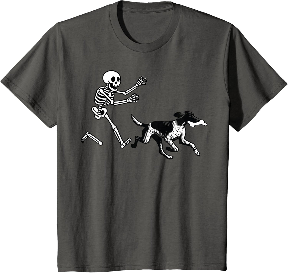 German Shorthaired Pointer Running Skeleton Halloween T-Shirt