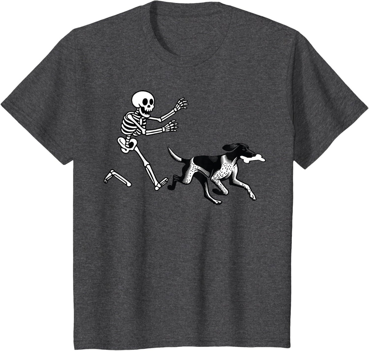 German Shorthaired Pointer Running Skeleton Halloween T-Shirt
