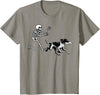 German Shorthaired Pointer Running Skeleton Halloween T-Shirt