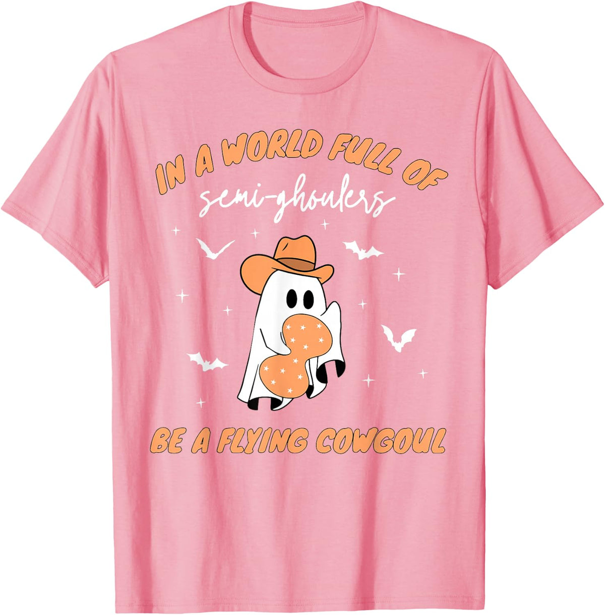 Labor and Delivery Nurse Halloween Ghost Flying Cowgirl Fall T-Shirt