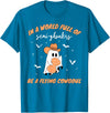 Labor and Delivery Nurse Halloween Ghost Flying Cowgirl Fall T-Shirt