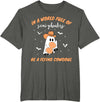 Labor and Delivery Nurse Halloween Ghost Flying Cowgirl Fall T-Shirt