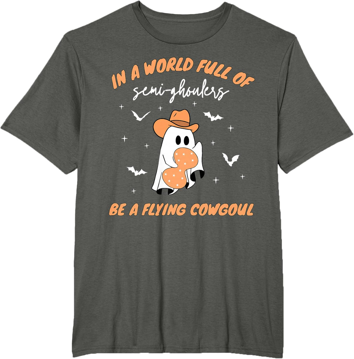 Labor and Delivery Nurse Halloween Ghost Flying Cowgirl Fall T-Shirt