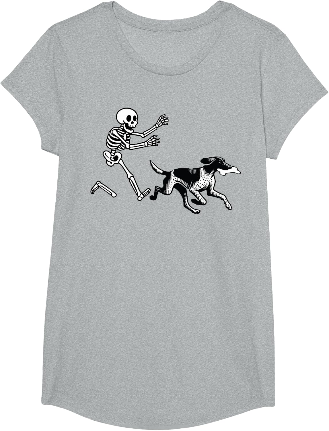 German Shorthaired Pointer Running Skeleton Halloween T-Shirt
