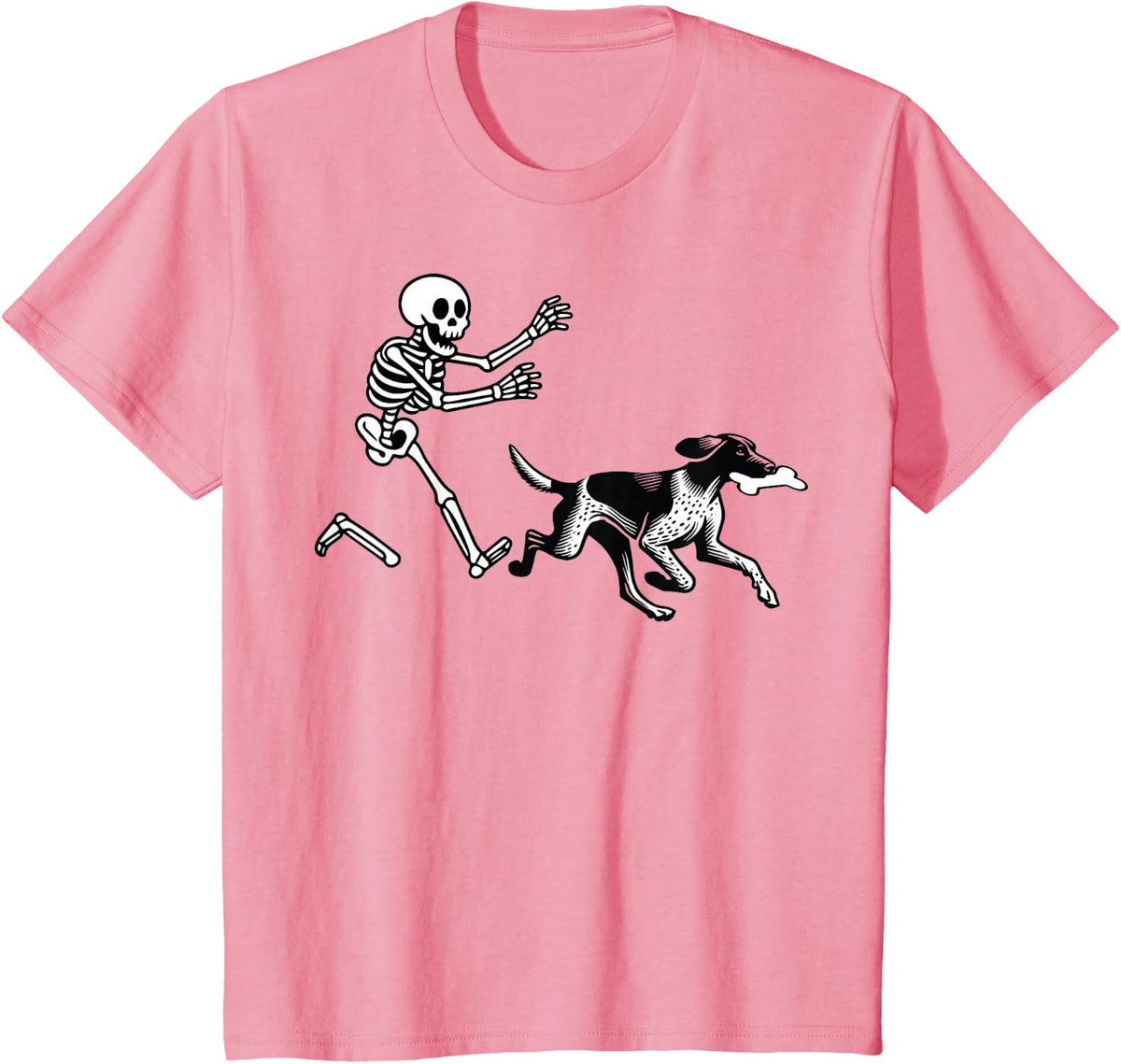 German Shorthaired Pointer Running Skeleton Halloween T-Shirt