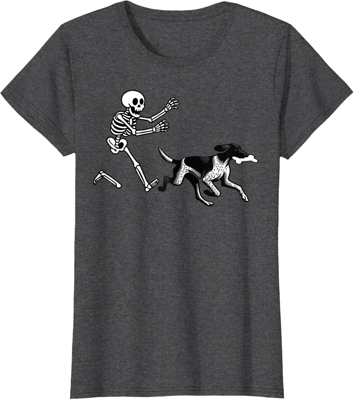 German Shorthaired Pointer Running Skeleton Halloween T-Shirt