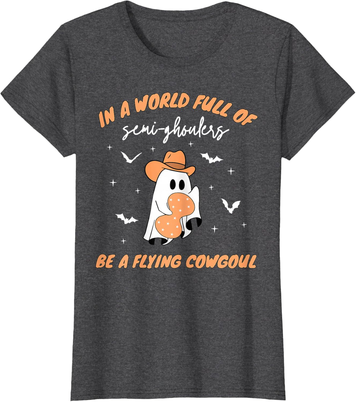 Labor and Delivery Nurse Halloween Ghost Flying Cowgirl Fall T-Shirt