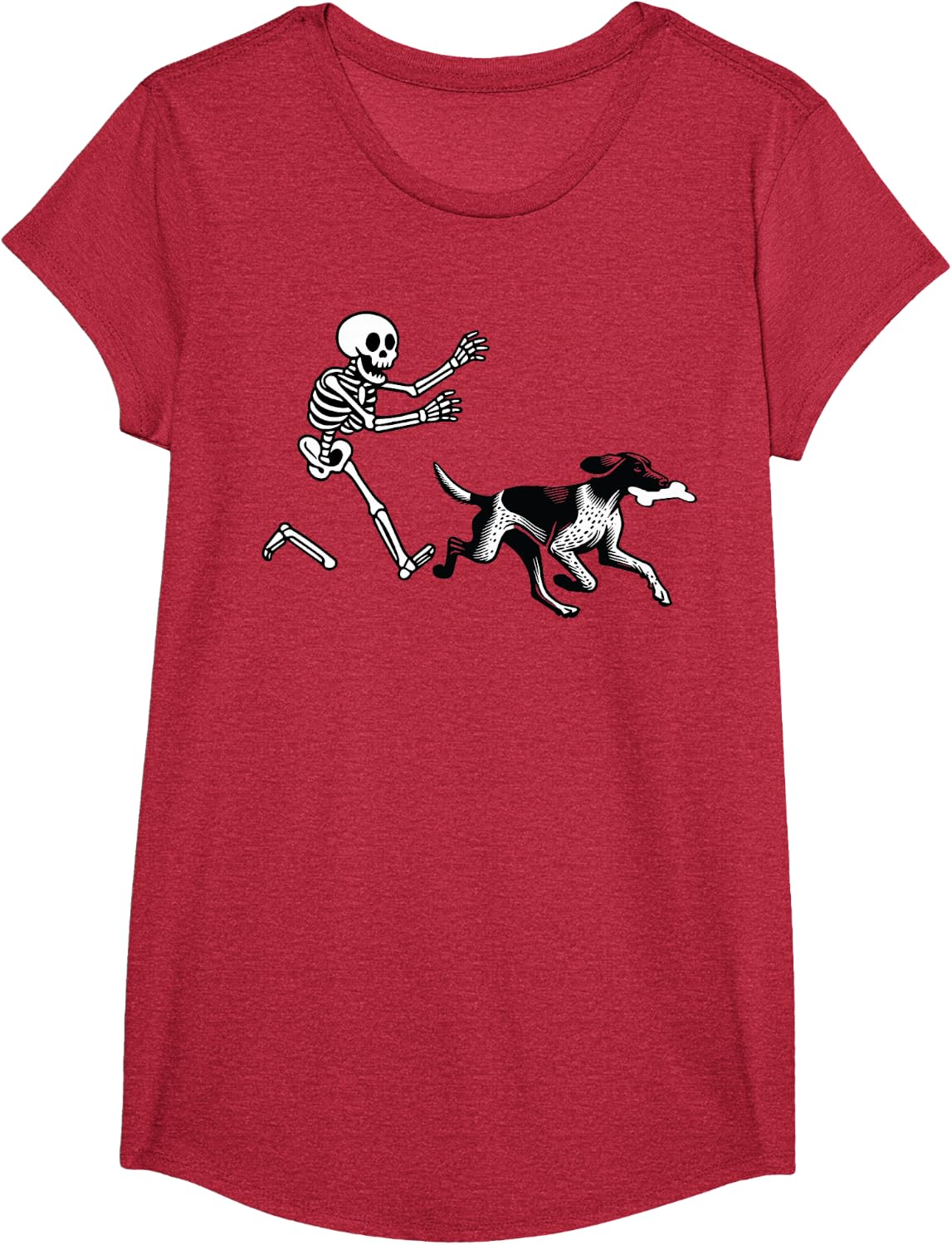 German Shorthaired Pointer Running Skeleton Halloween T-Shirt