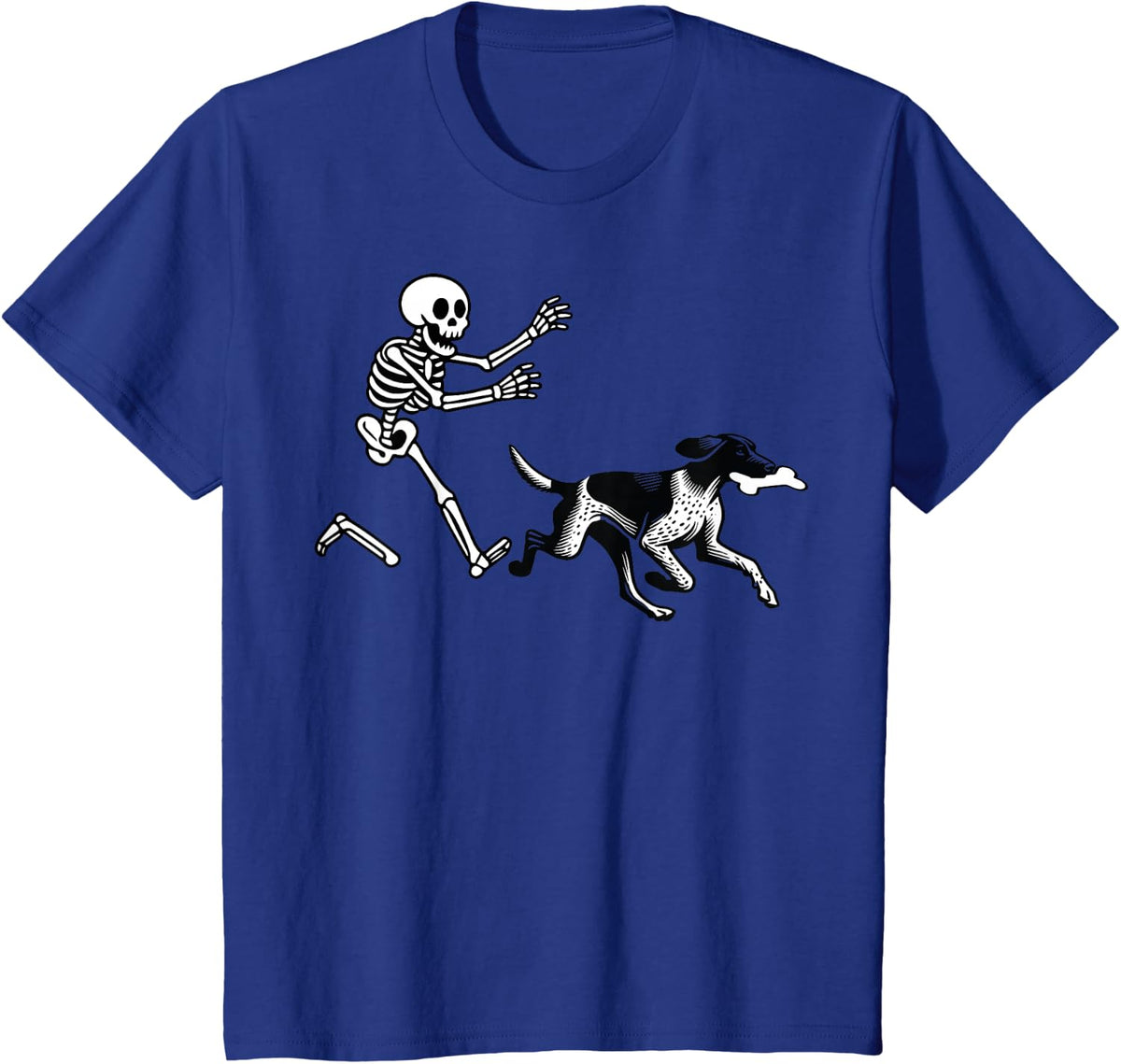 German Shorthaired Pointer Running Skeleton Halloween T-Shirt