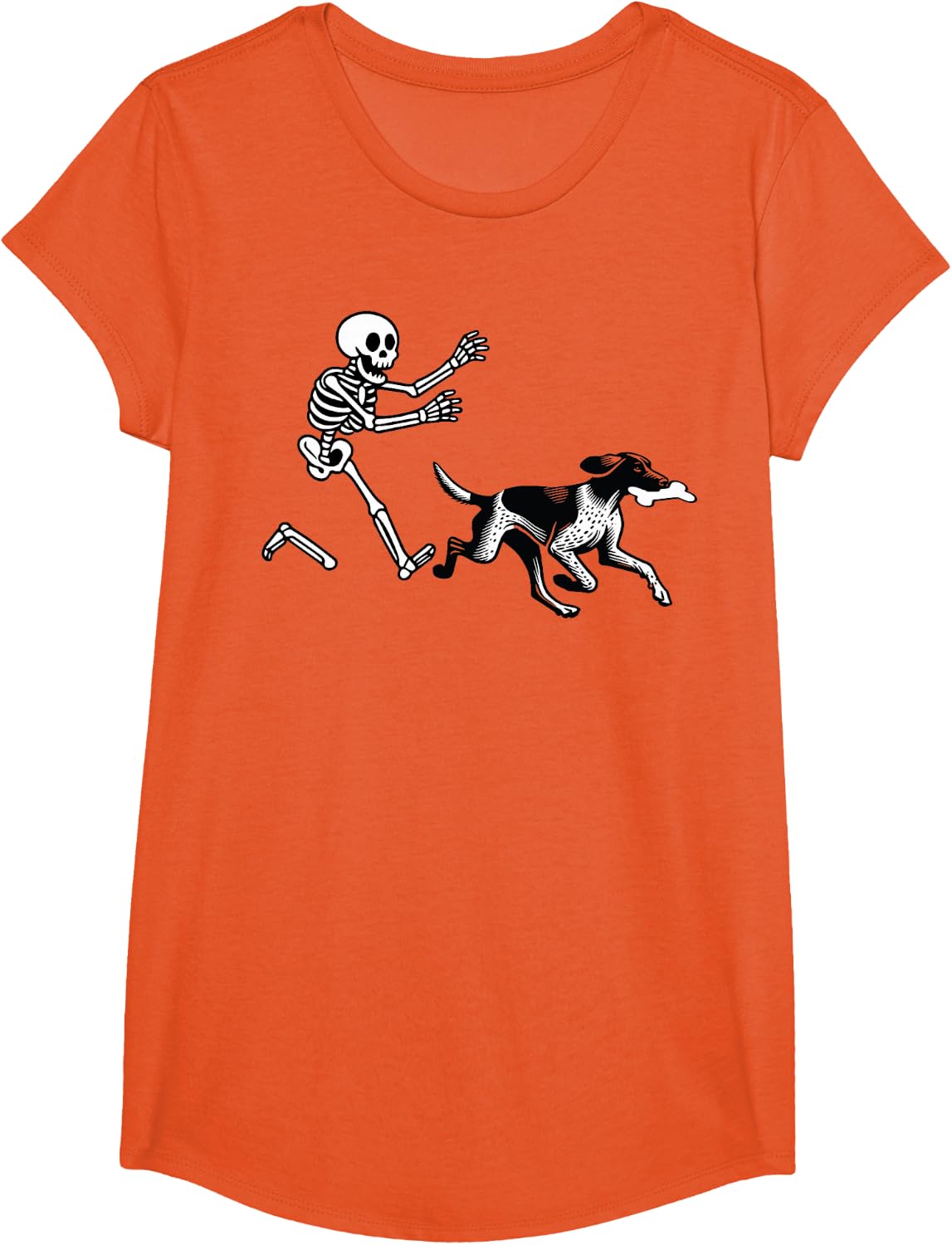 German Shorthaired Pointer Running Skeleton Halloween T-Shirt