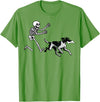 German Shorthaired Pointer Running Skeleton Halloween T-Shirt