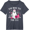 Say Boo to The Flu Funny Nurse Ghost Halloween Vaccine T-Shirt