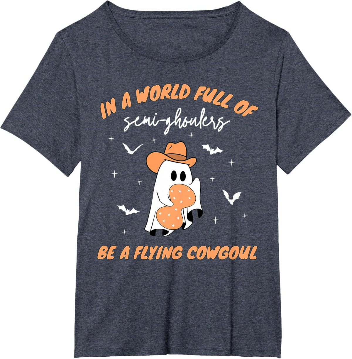 Labor and Delivery Nurse Halloween Ghost Flying Cowgirl Fall T-Shirt