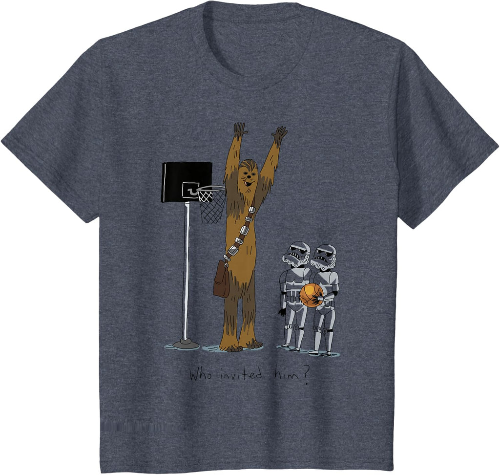 Star Wars Chewbacca Basketball Who Invited Him Disney+ T-Shirt