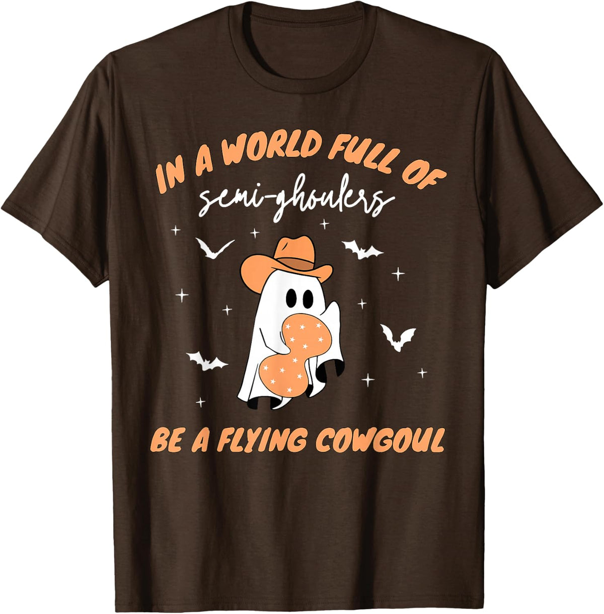 Labor and Delivery Nurse Halloween Ghost Flying Cowgirl Fall T-Shirt