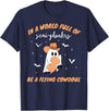 Labor and Delivery Nurse Halloween Ghost Flying Cowgirl Fall T-Shirt