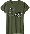 German Shorthaired Pointer Running Skeleton Halloween T-Shirt