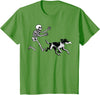 German Shorthaired Pointer Running Skeleton Halloween T-Shirt