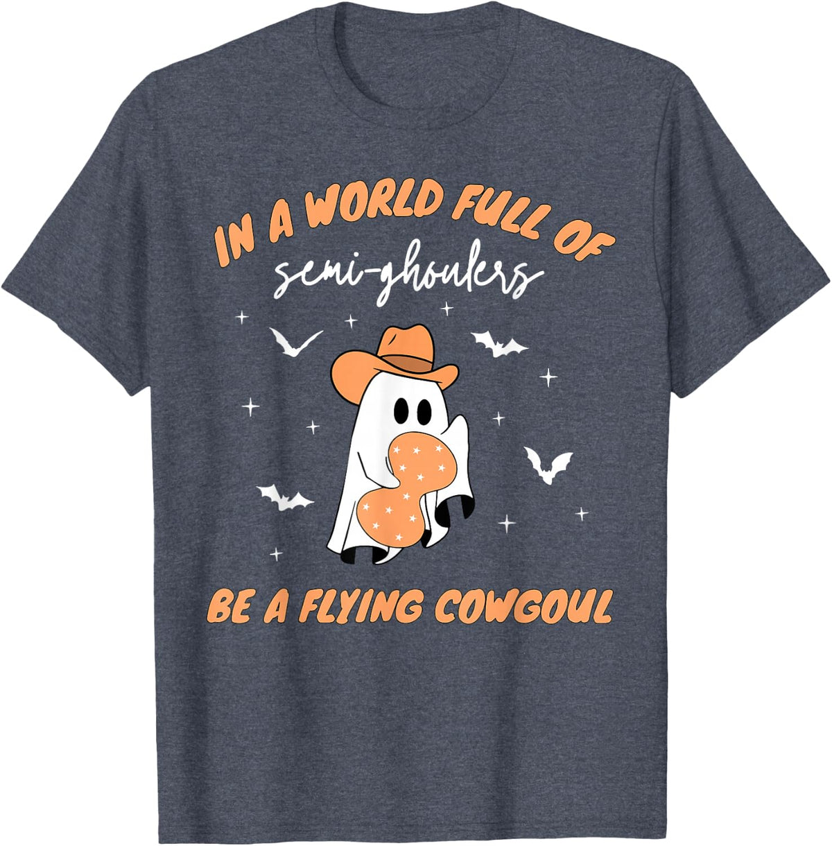 Labor and Delivery Nurse Halloween Ghost Flying Cowgirl Fall T-Shirt
