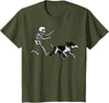 German Shorthaired Pointer Running Skeleton Halloween T-Shirt