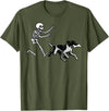 German Shorthaired Pointer Running Skeleton Halloween T-Shirt