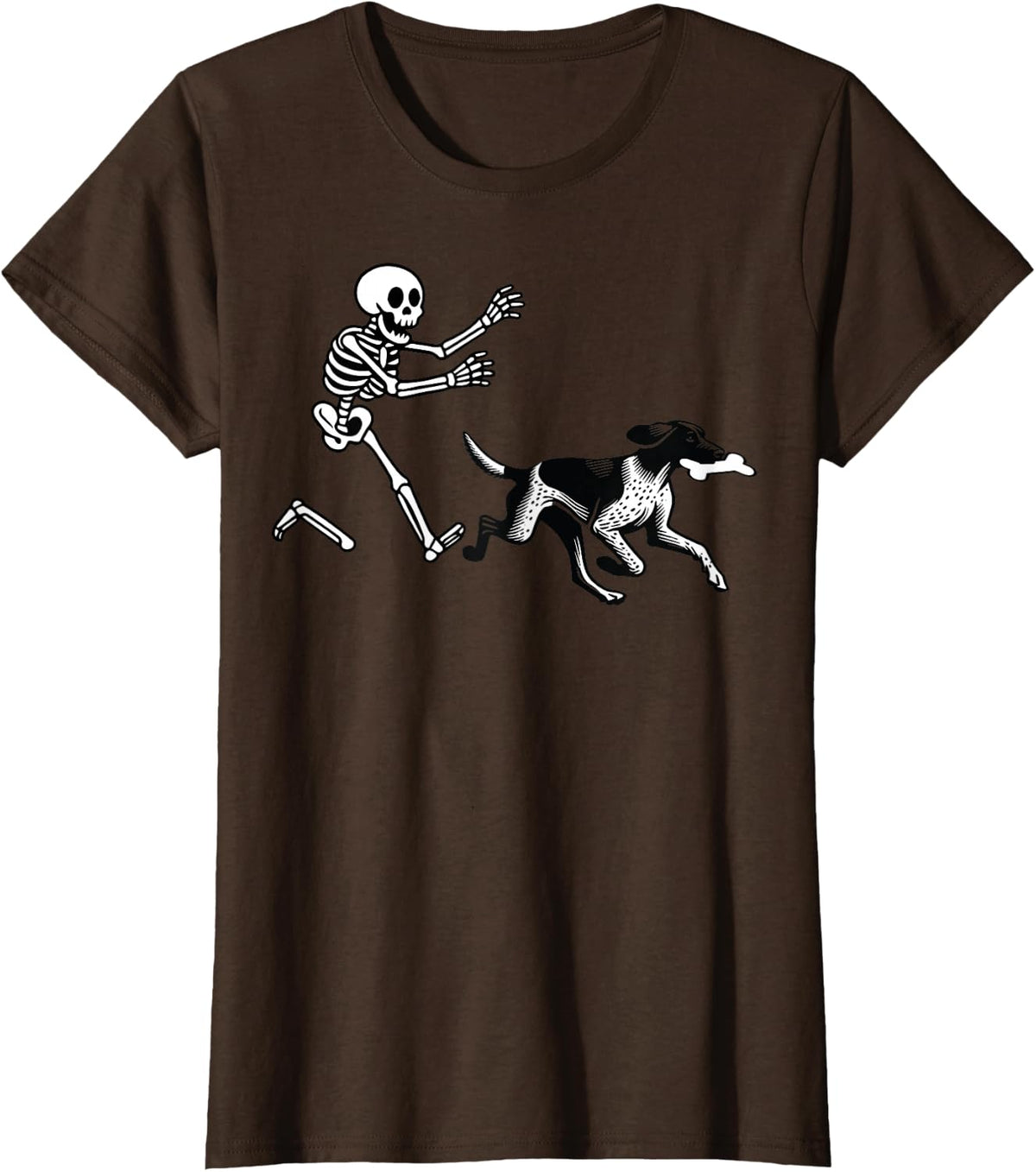 German Shorthaired Pointer Running Skeleton Halloween T-Shirt