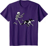 German Shorthaired Pointer Running Skeleton Halloween T-Shirt
