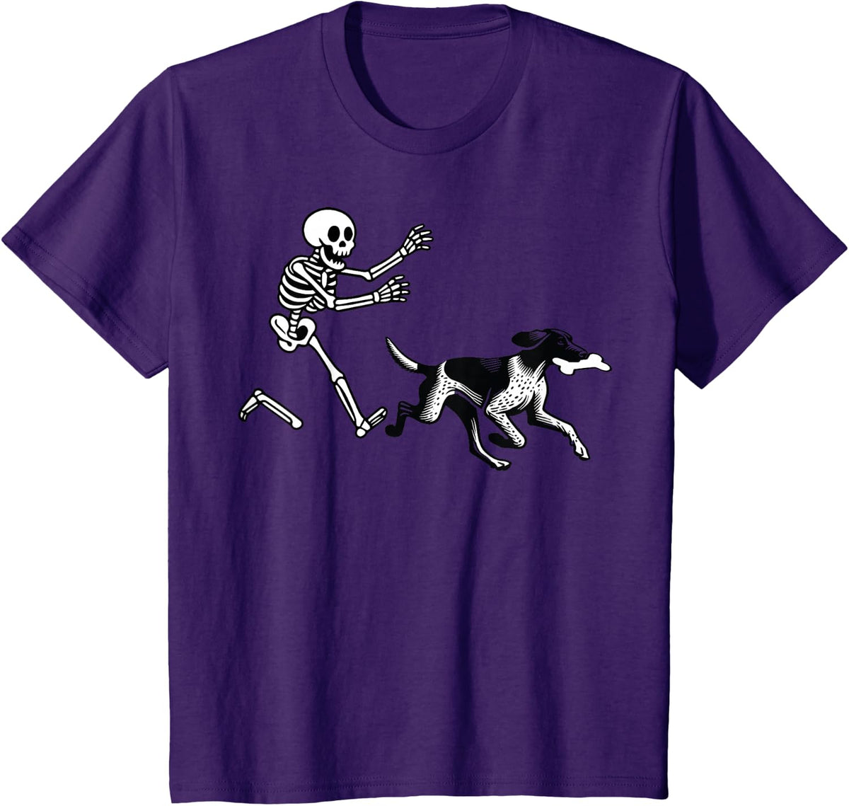 German Shorthaired Pointer Running Skeleton Halloween T-Shirt