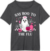 Say Boo to The Flu Funny Nurse Ghost Halloween Vaccine T-Shirt