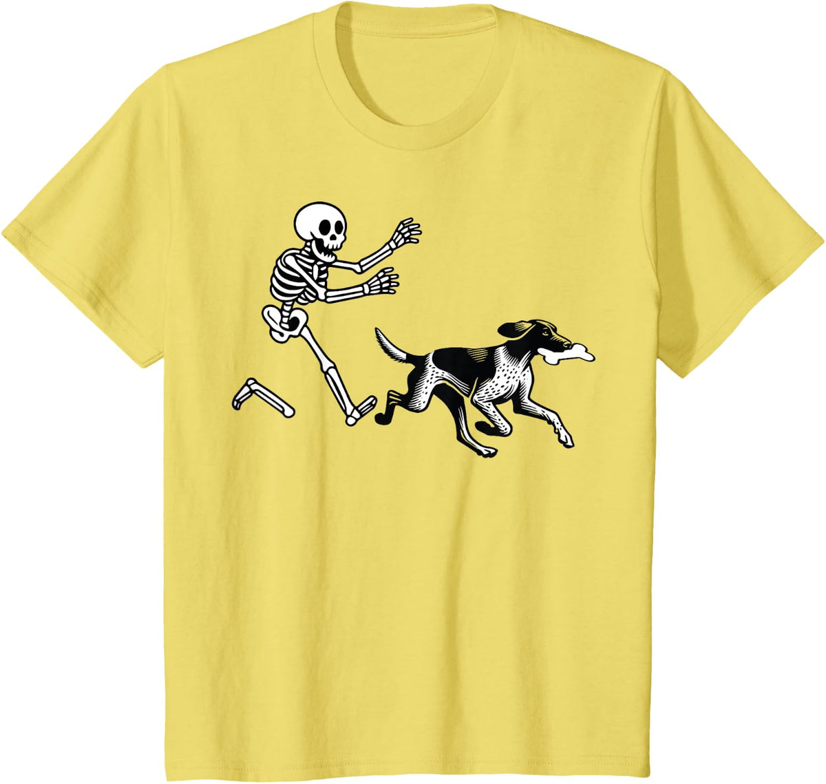 German Shorthaired Pointer Running Skeleton Halloween T-Shirt